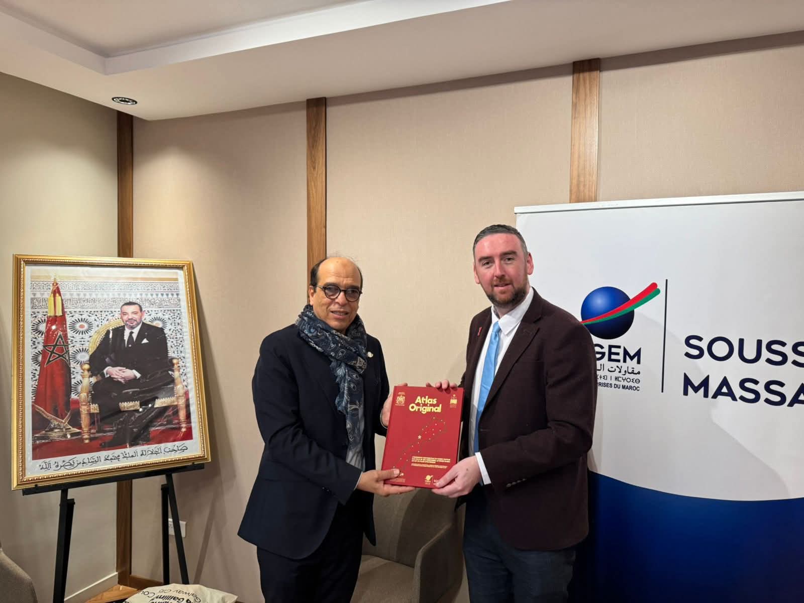 رئيس اتحاد مقاولات المغرب بسوس ماسة يستقبل عمدة مدينة غالواي لتعزيز الشراكات الدولية
